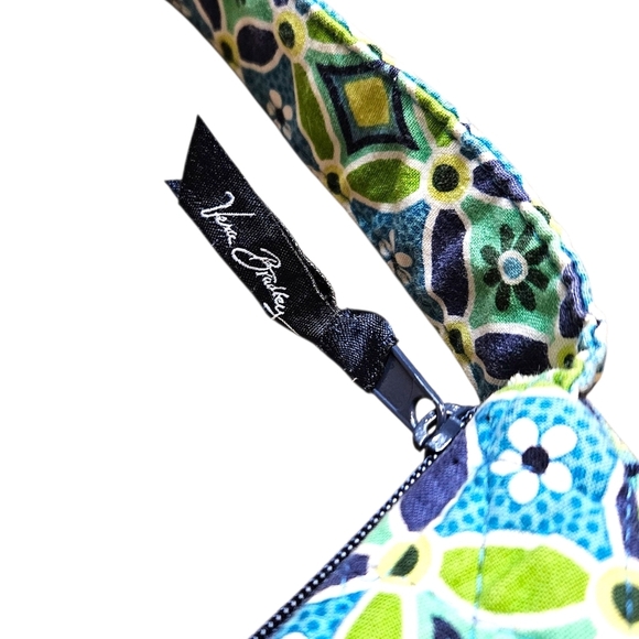 Vera Bradley Daisy Daisy Green Blue Quilted Shoulder Bag Cottagecore Grandma Y2K - Picture 10 of 12